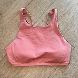 Lululemon Pink High Neck Sports Bra